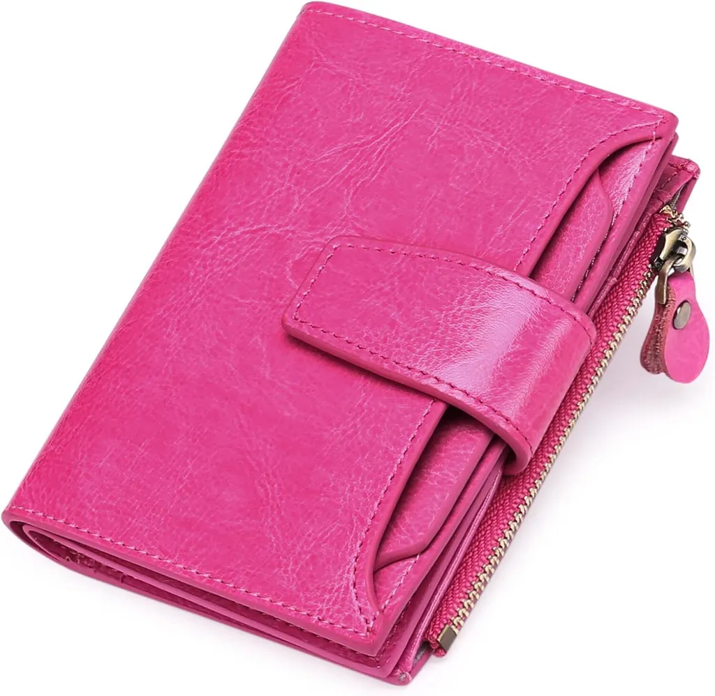 Portafoglio Donna in Vera Pelle Piccolo - 14 Slot Carte RFID Safe