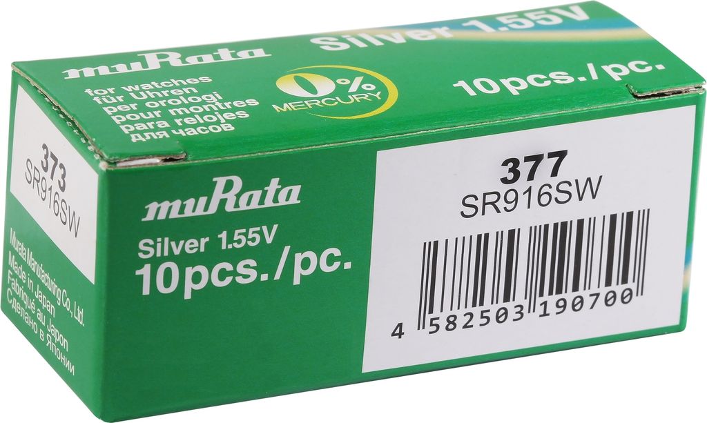 MURATA Knopfzellen, 0% Quecksilber , VE 10 Stk - 315-399