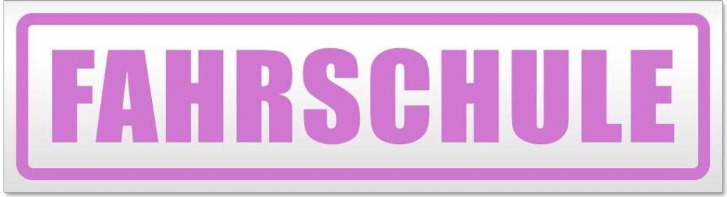 Kiwistar - Autoaufkleber - Flieder - 30 x 8 cm - Fahrschule - Hinweis Aufkleber Sticker für Auto, Kfz, Fahrrad, PKW, LKW