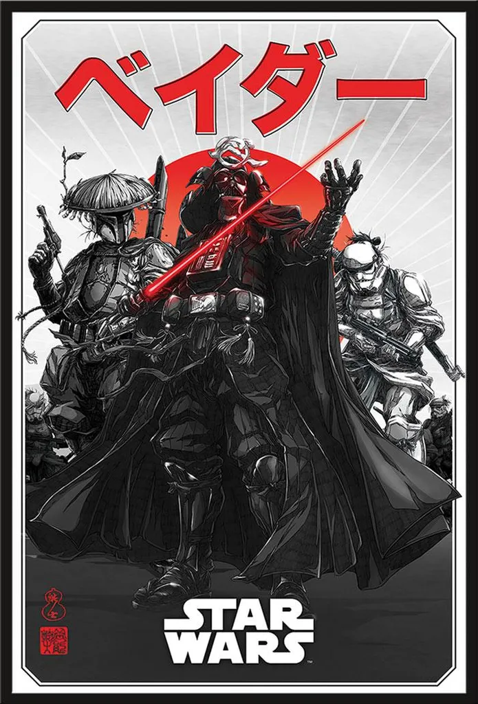Affiche Star Wars Visions Da-ku Saido avec Cadre Shinsuke® 61x91,5 cm