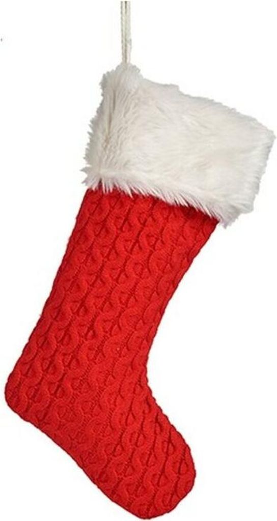 Weihnachtsschmuck Rotes Weihnachtsstrumpf-Tuch 28 x 4 x 46 cm (12 Stück)