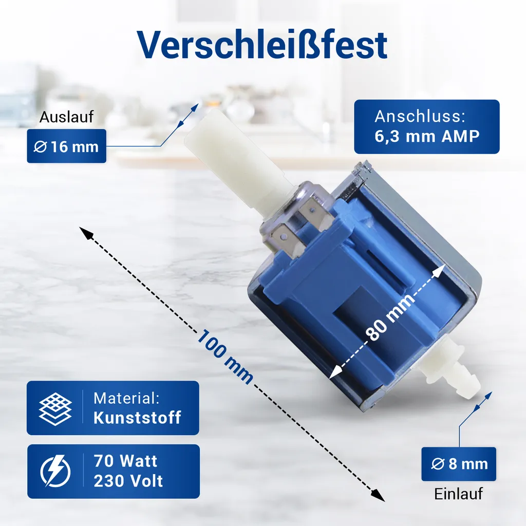 Pompa ARS CP4SP 230V 70W VIOKS - Alta Pressione per Macchine Caffè Automatiche - 3