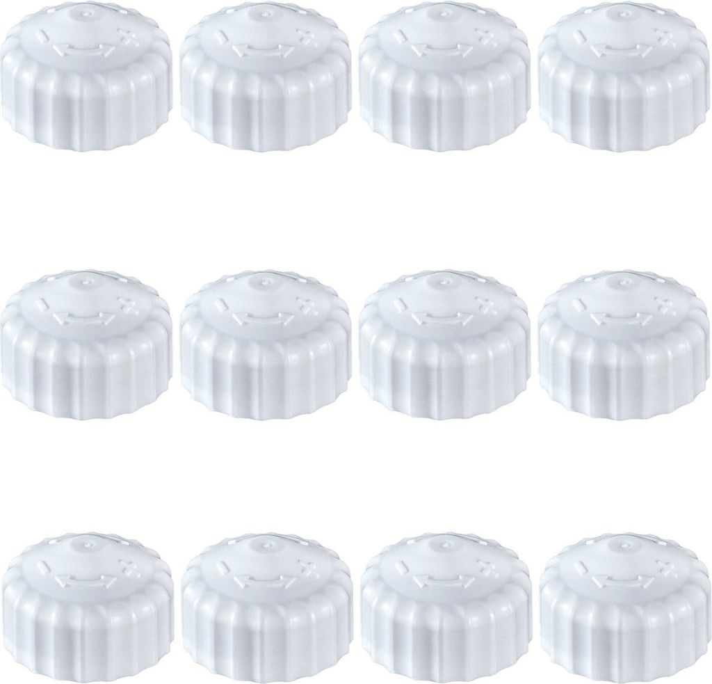 12x weiße Bauschutzkappe, Handregulierkappe, einfache Produktbild 