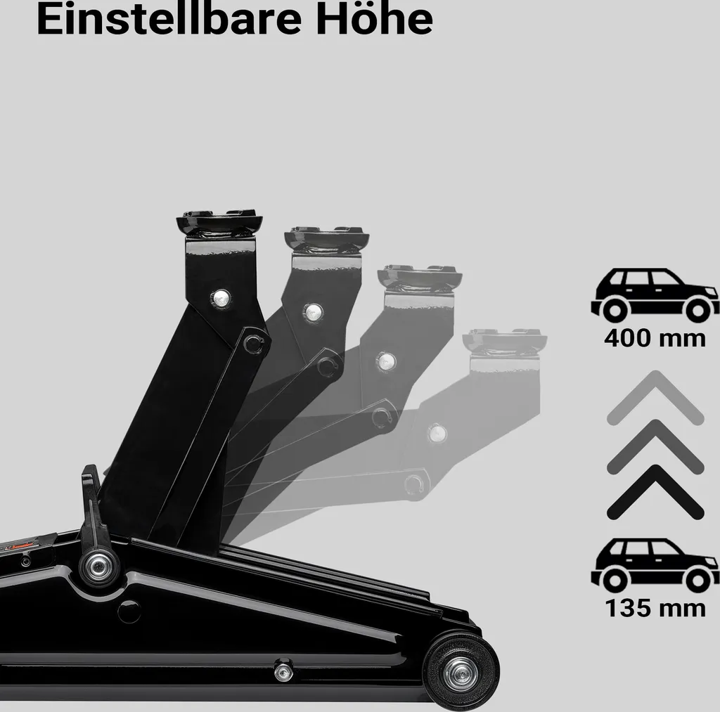 Wiltec Martinetto Idraulico 3t: Cric Professionale per Auto e SUV - 6