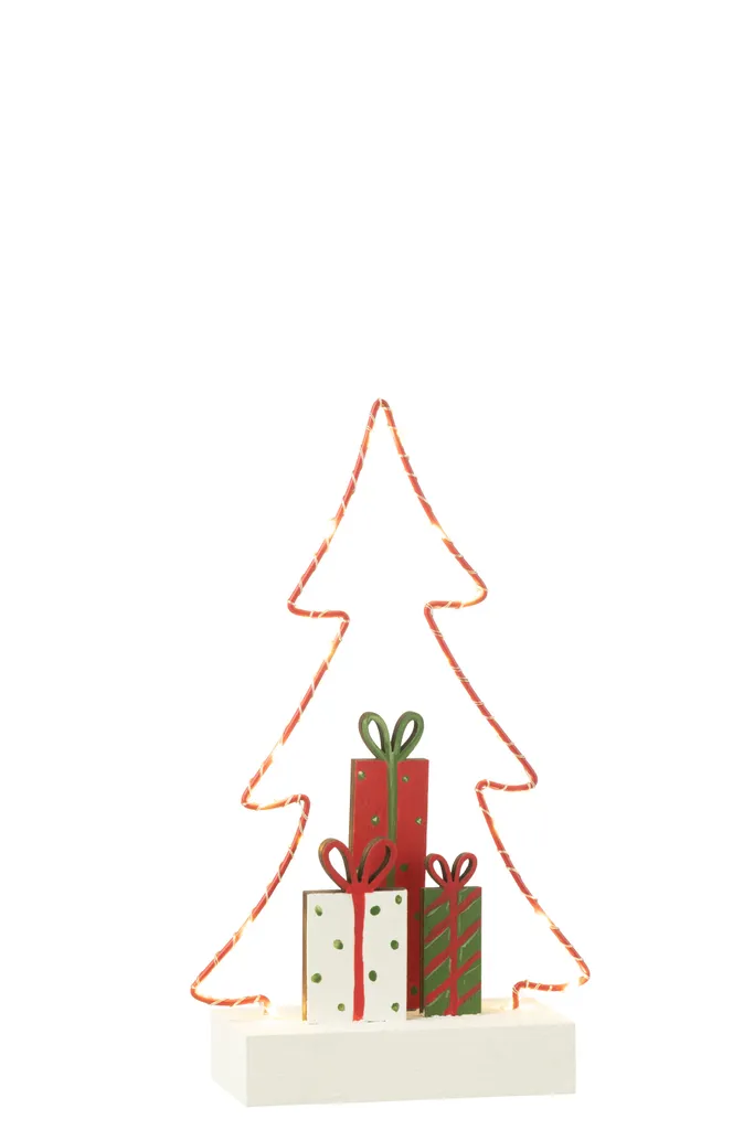 Décoration de Table Noël Sapin Lumineux LED Small Blanc Rouge Vert