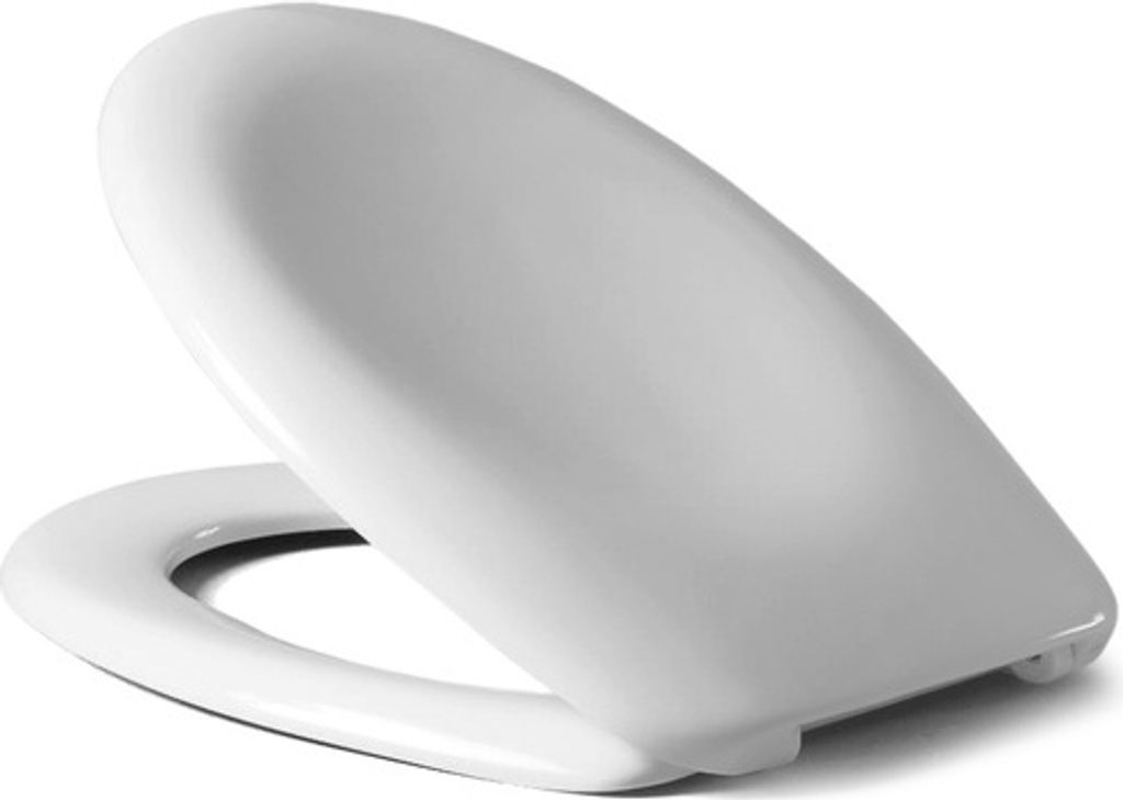 VIGOUR WC-Sitz derby basic für Stand-WC, Scharnier Edelstahl, mit Absenkautomatik, weiß