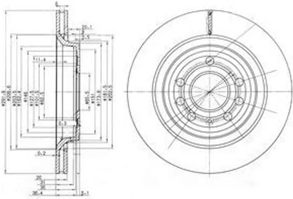 Disque de frein arrière pour Croma et Vectra C - Qualité OE 93188378
