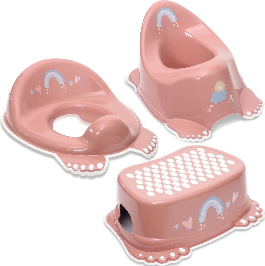 Babykajo 3 in 1 Baby Töpfchen Set - Kinder Töpfchen + Kinder Toilettensitz + Kinder Tritthocker – aus BPA freiem Plastik und mit Antirutschfü...