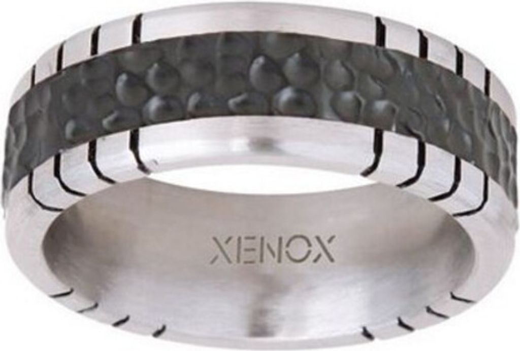 Ring 64 - schwarz/silber - Edelstahl