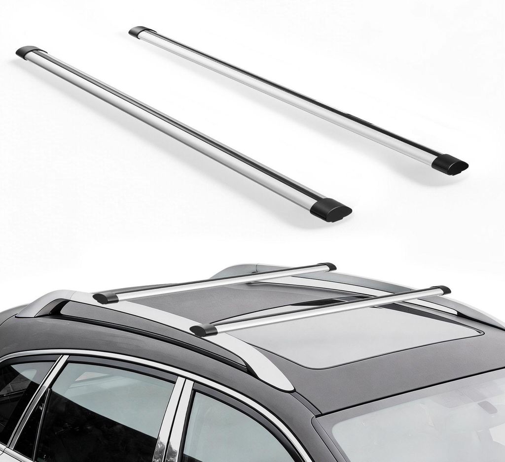 Dachgepäckträger - Querträger 120 cm - 100 kg Tragkraft - Aluminiumlegierung - Für Relingträger, Kanu, Ski, Gepäckkorb - Nur Querstreben ohne...