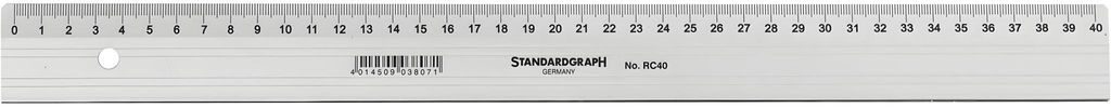 Standardgraph Schneidelineal aus Aluminium 40 cm, rutschfest