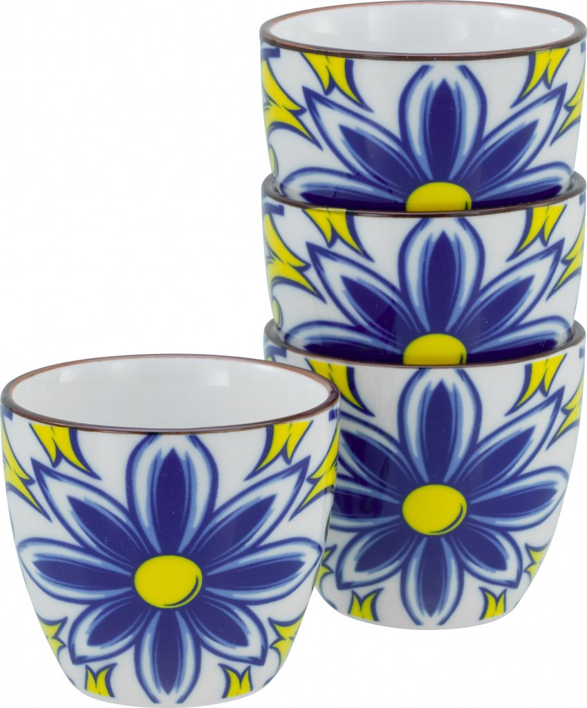 CreaTable, 21890, Aladin Blau, Espressobecher 4-tlg, Steinzeug