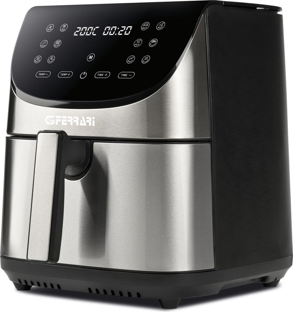 G3 Ferrari FRIGGISANO XXL Single 8 L Freistehend 1700 W Heißluftfritteuse Schwarz, Edelstahl
