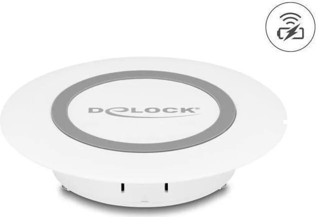 Chargeur à induction 15W encastrable DELOCK coloris blanc pour meuble