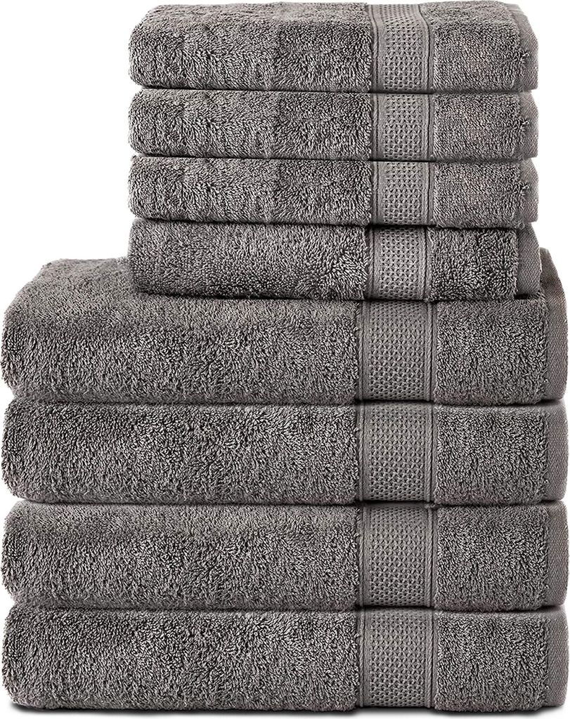 Komfortec 8er Handtuch Set aus 100% Baumwolle, 4 Badetücher Produktbild 