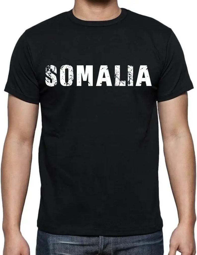 Herren Grafik T-Shirt Somalia Öko-Verantwortlich Vintage Jahrgang Kurzarm Lustige Druck Geburtstag Geschenk Mann