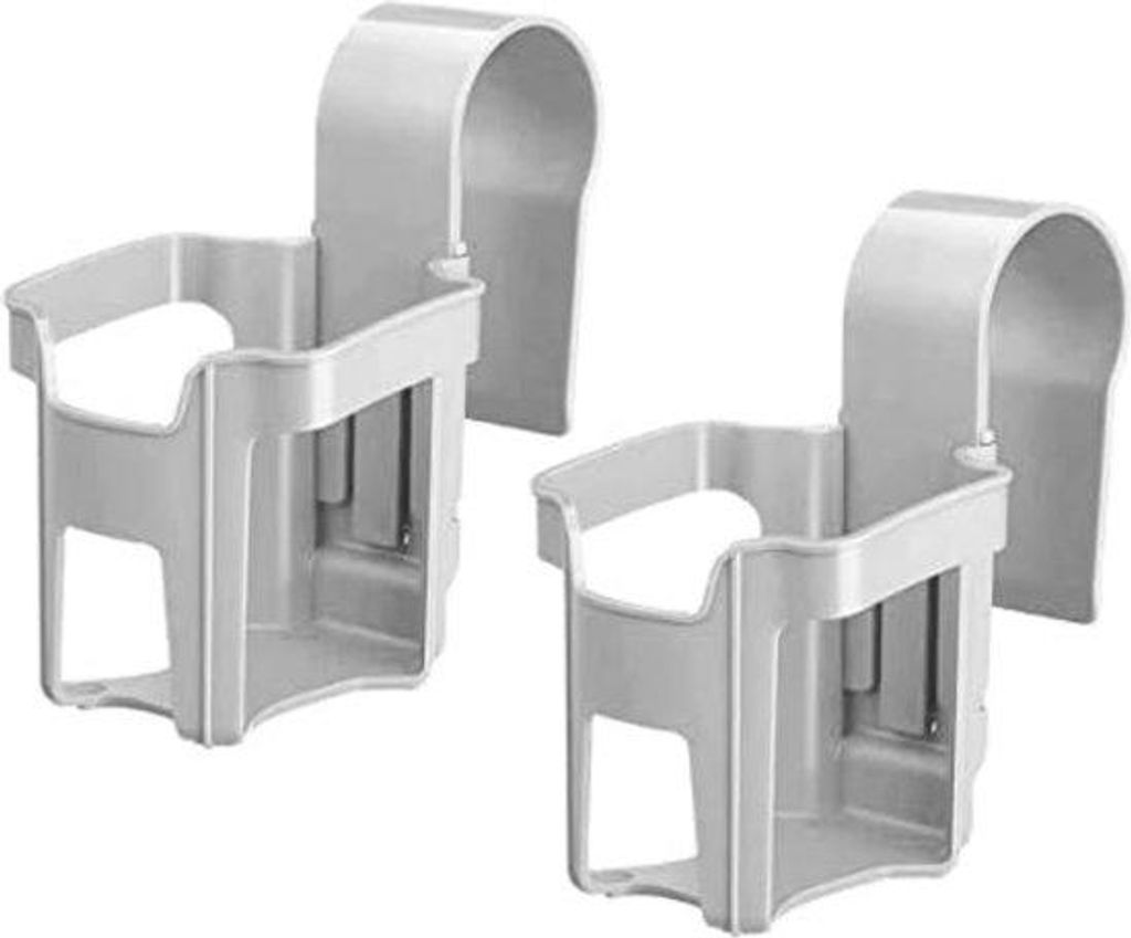 Grauer Getränkehalter für Schwimmbäder & Badewannen, Jacuzzi Accessoires, 7x9x14 cm, stabil, einfache Poolrand-Befestigung für Getränke & Spie...