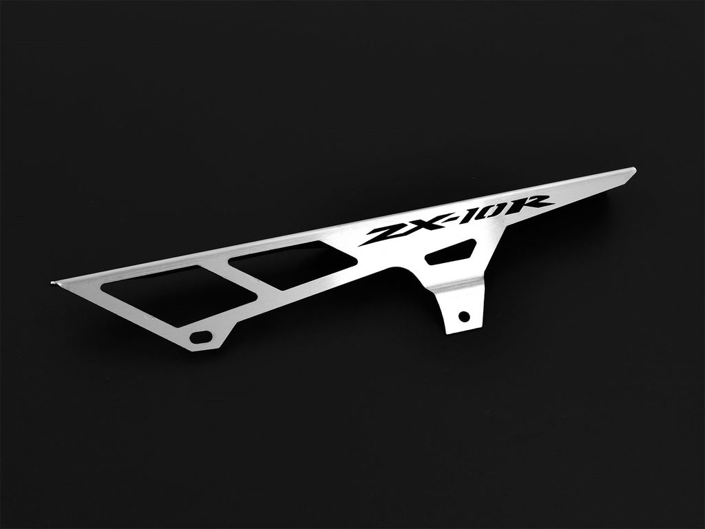 Kettenschutz kompatibel mit Kawasaki ZX-10R BJ 2006-07 Logo silber