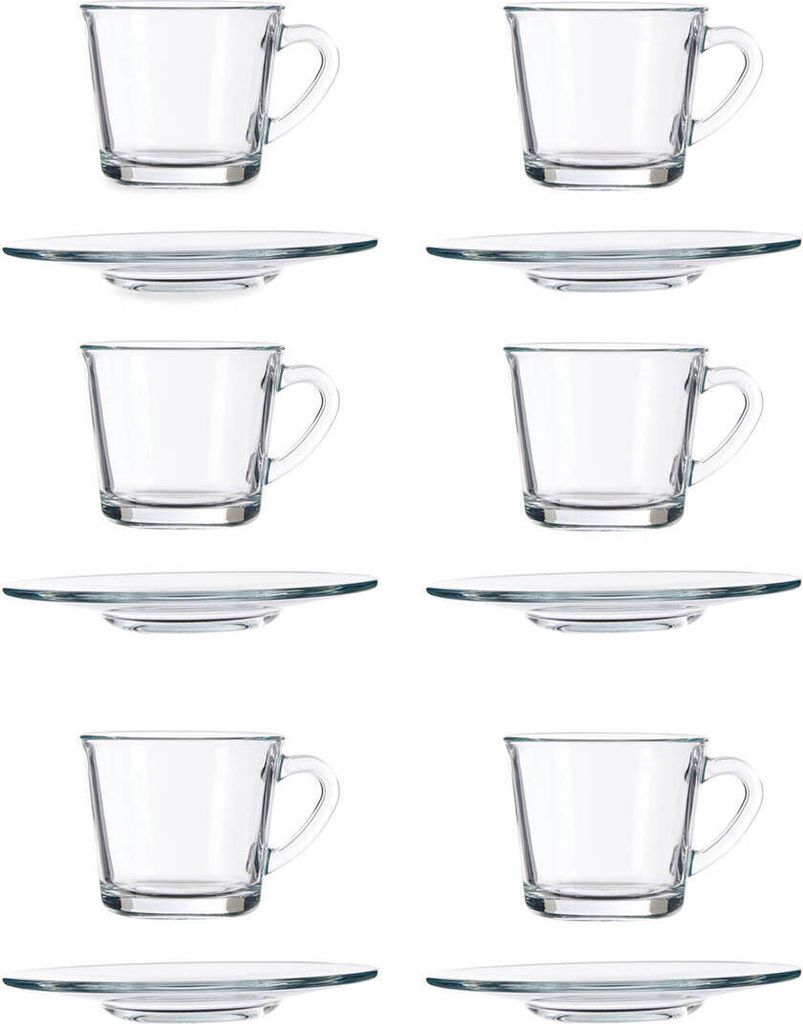 Kaffeetassen, 6er-Set, Glas, 190 ml Produktbild 