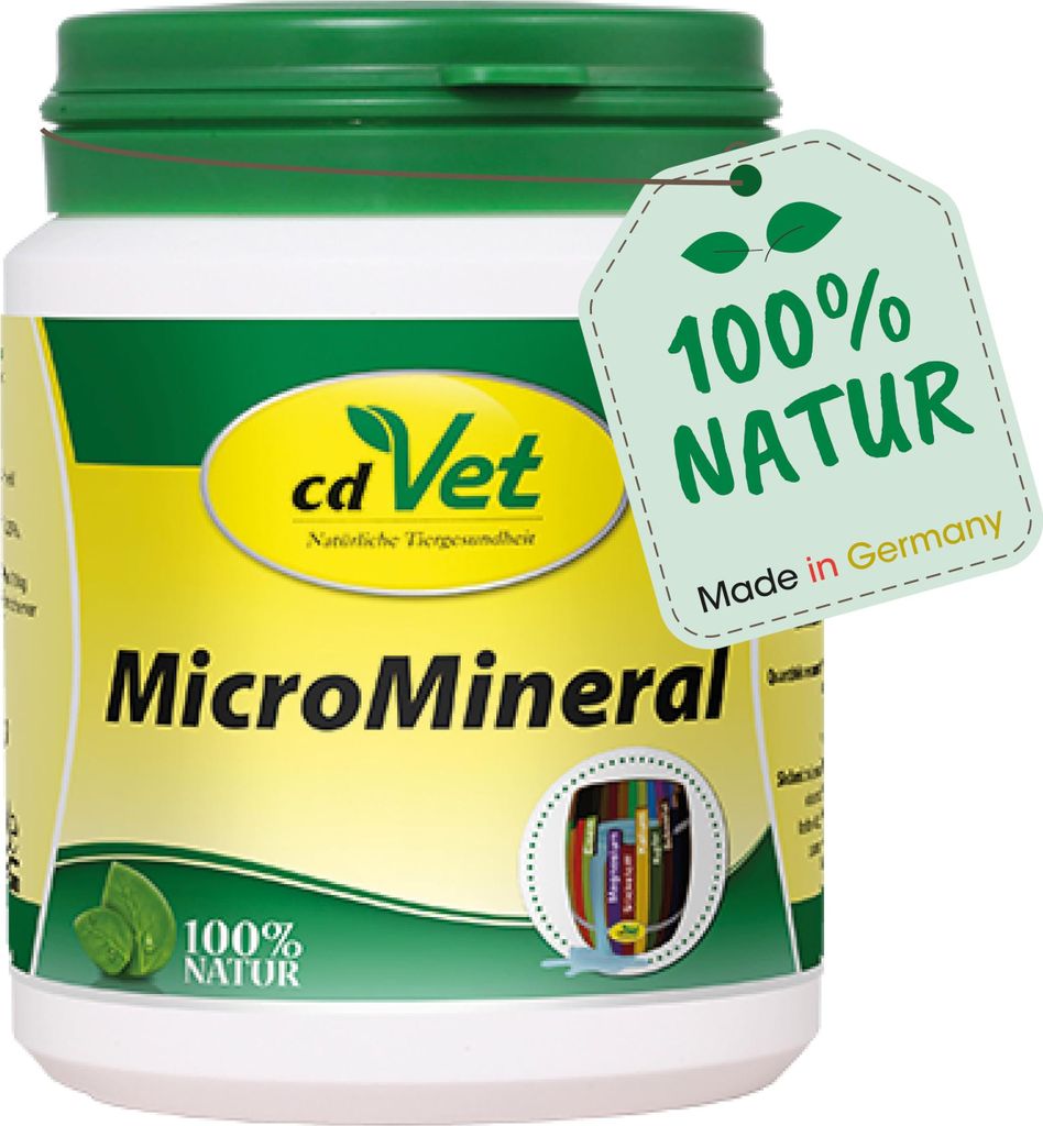 cdVet MicroMineral Hund & Katze 150g - Nahrungsergänzung für Haustiere mit Mineralstoffen und Spurenelementen wie Magnesium und Calcium sowie Vit...