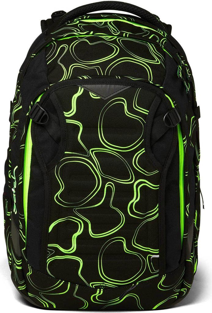satch Schulrucksack Match Green Sup schwarz neongrün Produktbild 1
