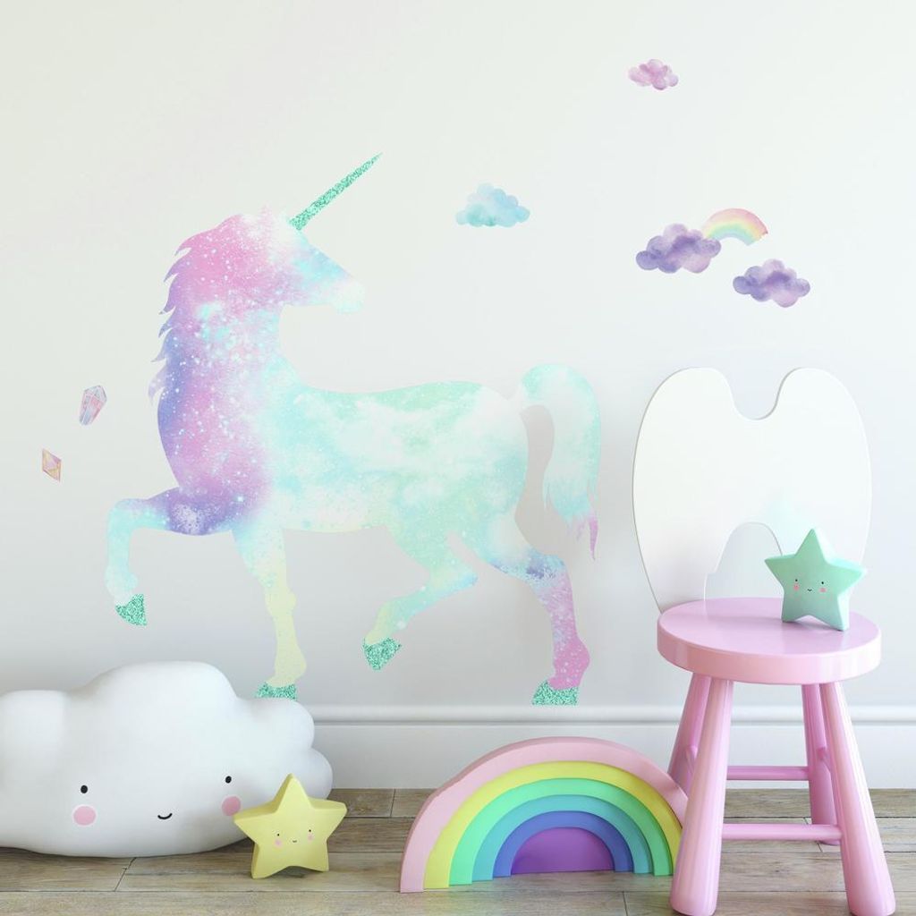 RoomMates - Glitzer Einhorn Pastell Produktbild 