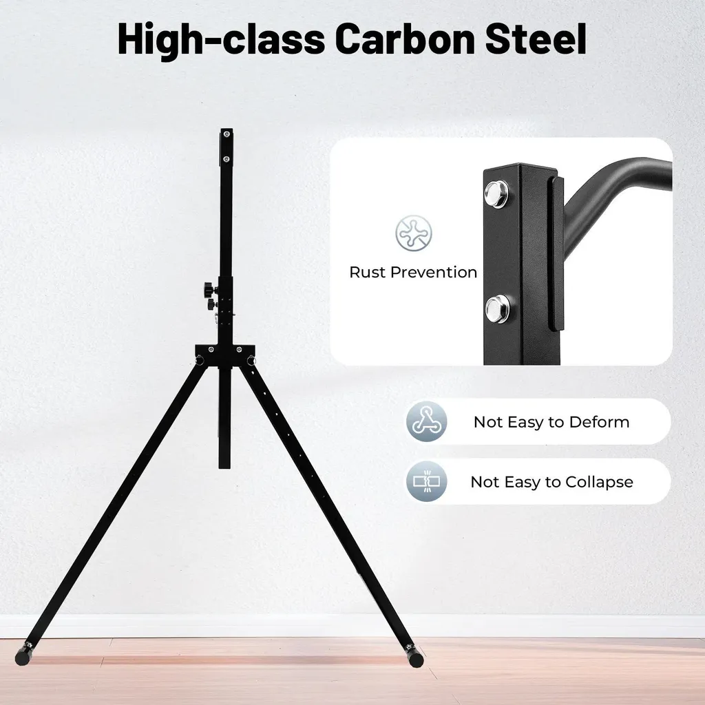 Station de traction ajustable avec base triangulaire en acier carbone