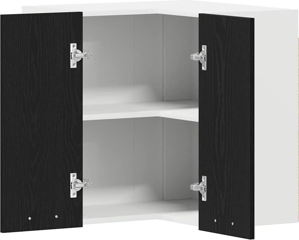 "Winterschlussverkauf "Hängeschrank/Sideboard Küche Moderne Design - CLORIS - Buffetschrank - Lyon Schwarz Eichen-Optik 57 x 57 x 60 cm - NeuMöb...