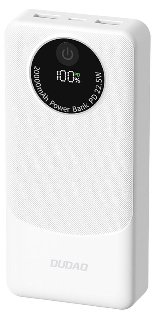 DUDAO Dudao K12Pro powerbank 20000mAh 22.5 Watt Hvid Image du produit 