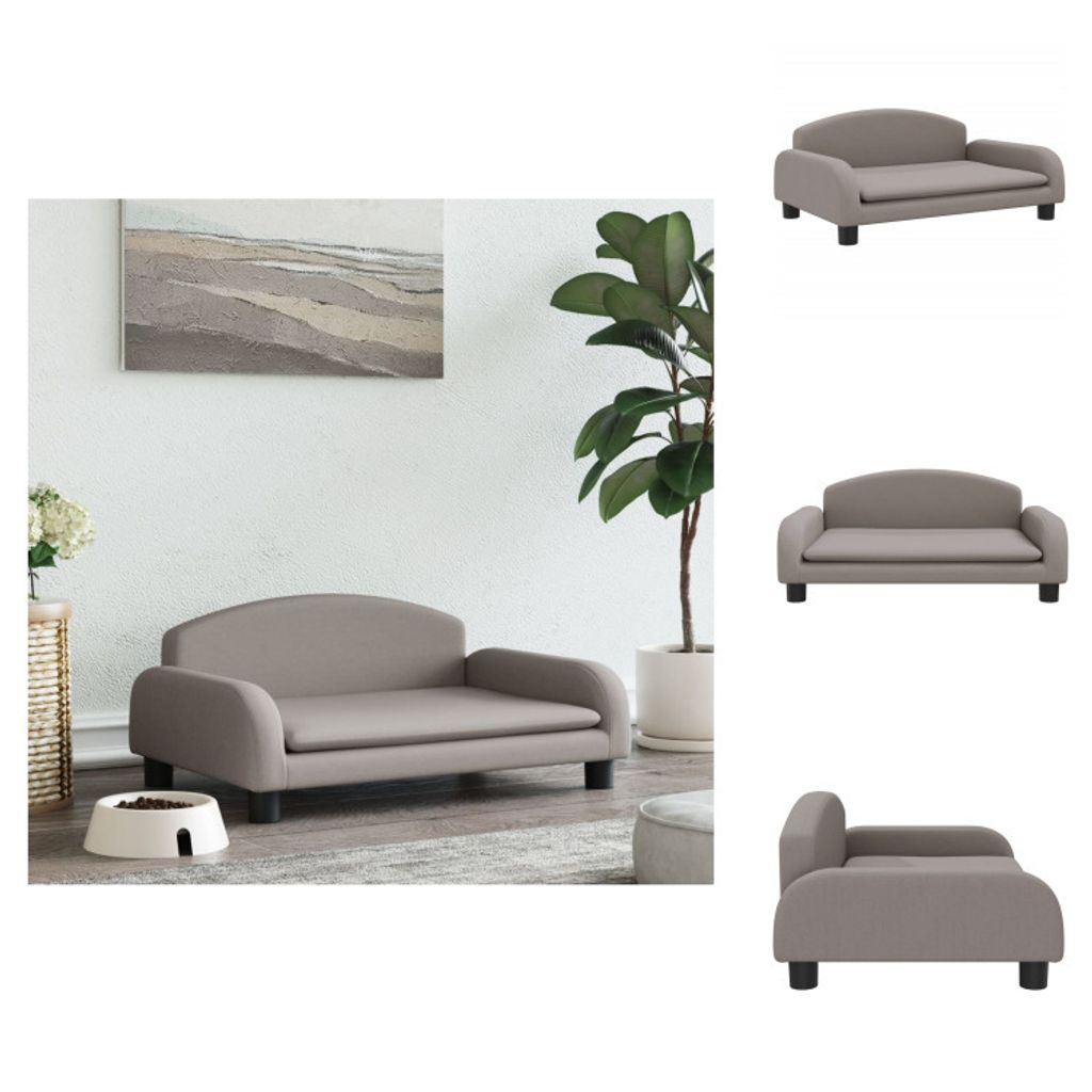 vidaXL Hundebett Taupe 70x45x30 cm Stoff - Hundebetten