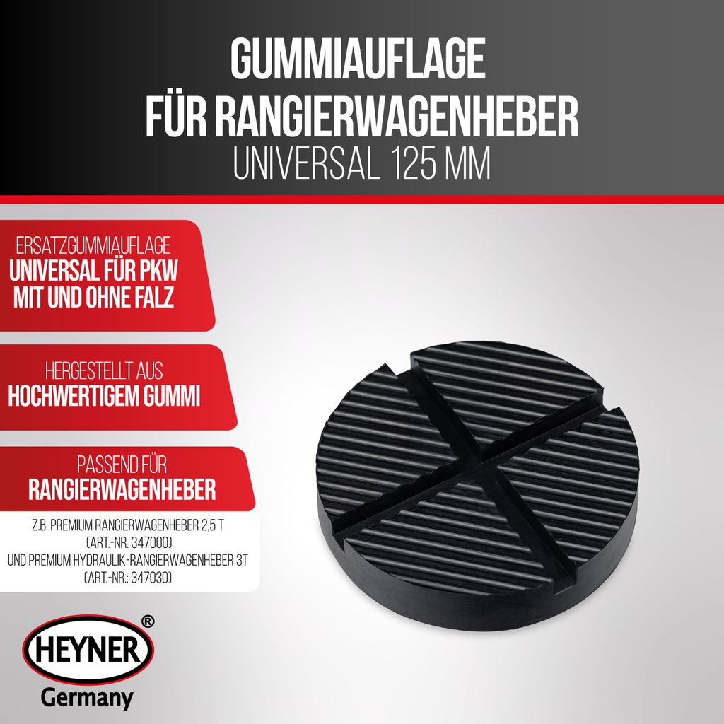 HEYNER® Gummiauflage für Rangierwagenheber Wagenheber Produktbild 