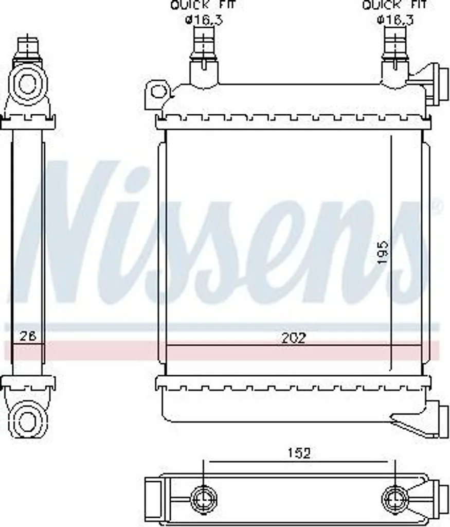 NISSENS 60862 Radiateur Moteur OE 17117634565 pour BMW Série 1 F40 et X1