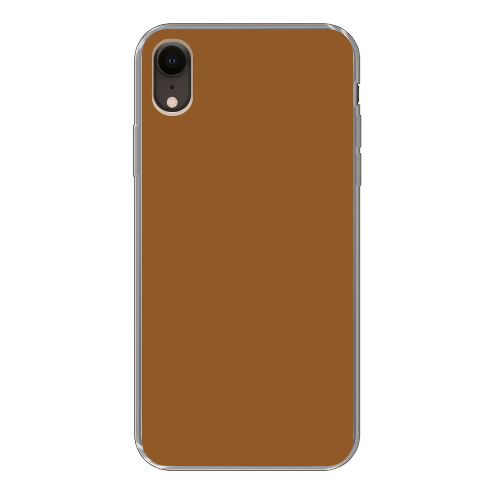 MuchoWow® Handyhülle Schutzhülle Hülle für iPhone XR Braun Produktbild 