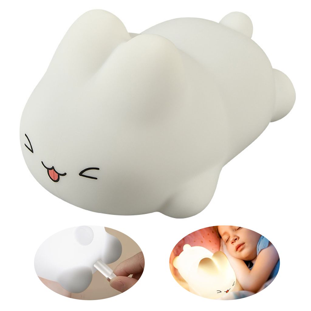 Nachtlicht,3 Lichtmodi Nachtlampe Kinder,LED Lampe mit Timer,Aufladbar Schlaflicht,Touch Licht