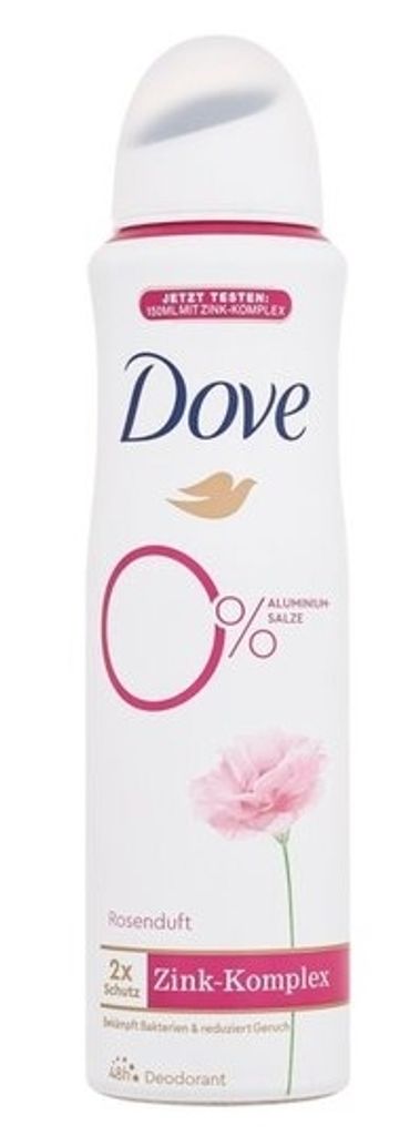 Dove Rosenduft 0% Aluminiumsalze mit Zink-Komplex Deodorant Produktbild 