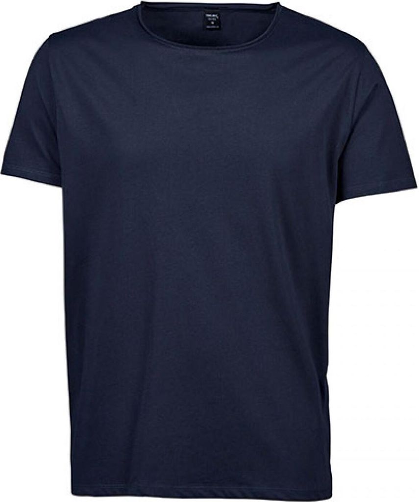 Tee Jays 5060 | Herren Raw Edge Tee / 100 %ringgesponnene,gekämmte Baumwolle - Farbe: Navy - Größe: S