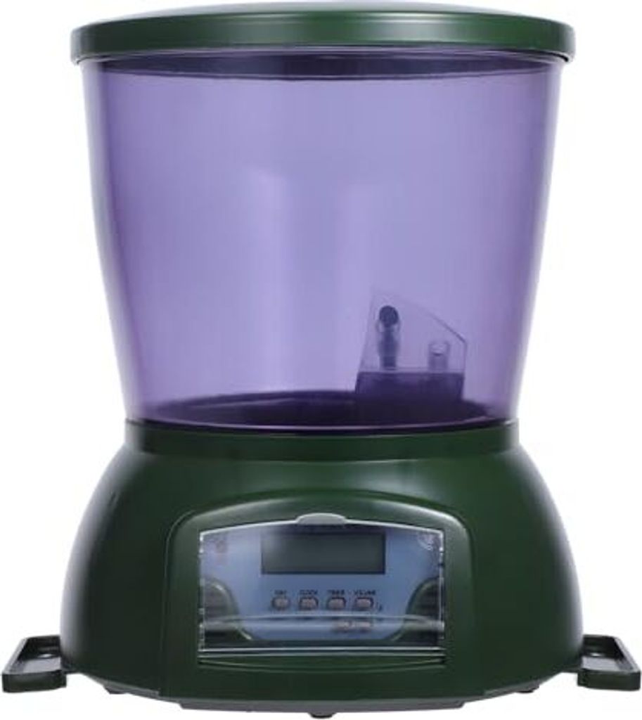 Automatische Fischfutterleiter -LCD -Display, robuste Aquarien Teiche programmierbare Fütterungszeiten, idealer Goldfische Anderer Fische, Batteri...