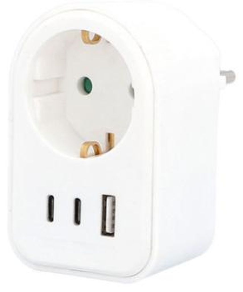 Unitec Zwischenstecker mit USB Typ A+C Produktbild 