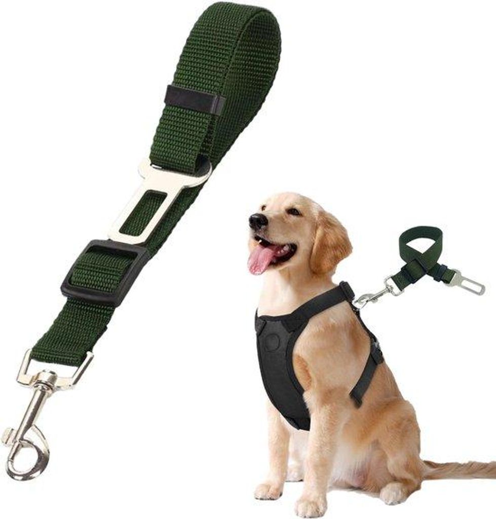 Autogordelset für Hunde, verstellbare Sicherheitsgurte für alle Hunderassen, Katzen und Fahrzeuge