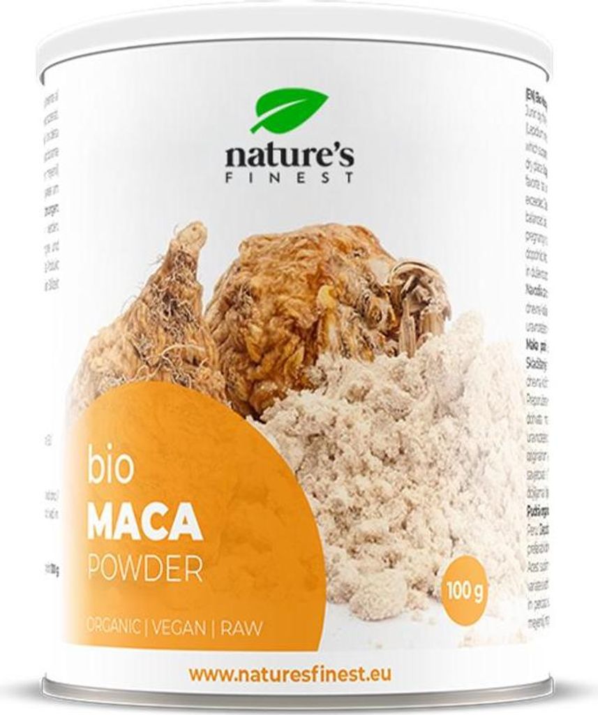 Nature’s Finest Bio Maca Powder organic vegan raw for energy vitality hormone balance and Detox