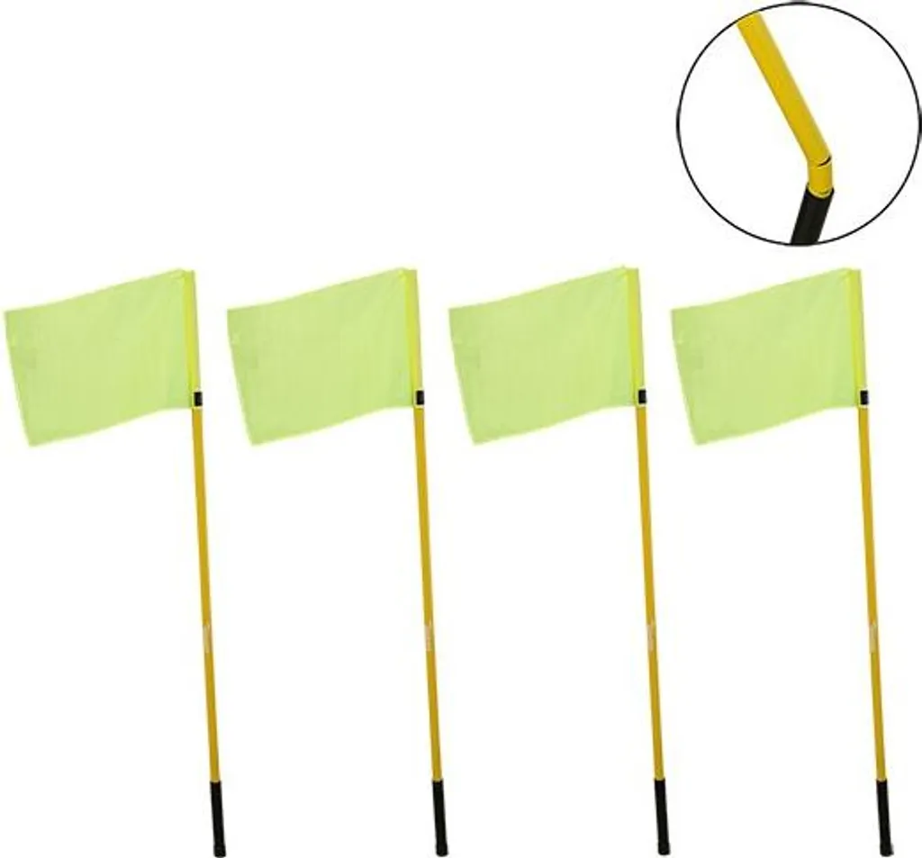 Poteaux de corner flexibles multicolores x4 pour club de football