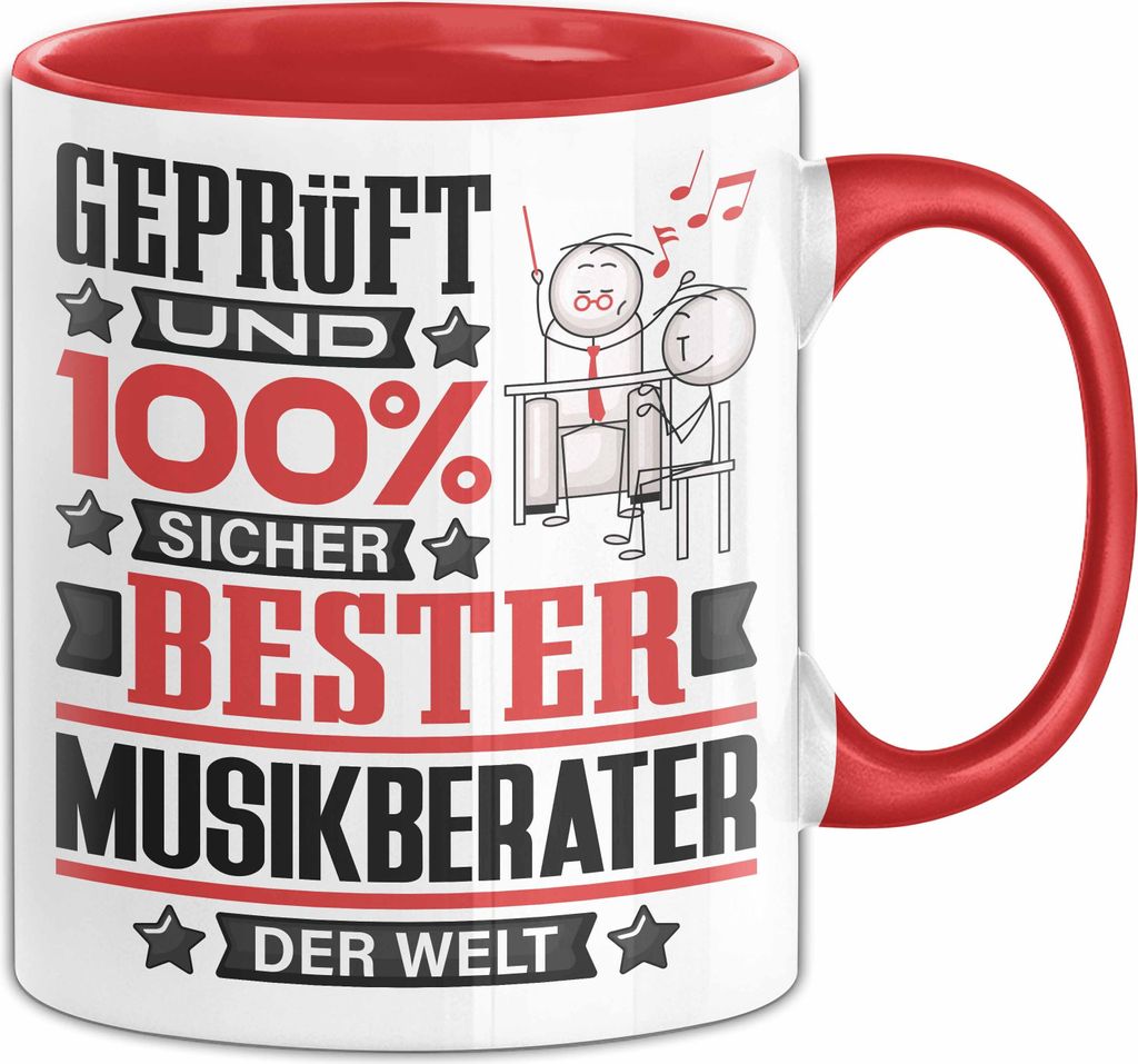 Musikberater Geschenk Lustiger Spruch für Musikberater Geschenkidee Bester Musikberater Der Welt (Rot)