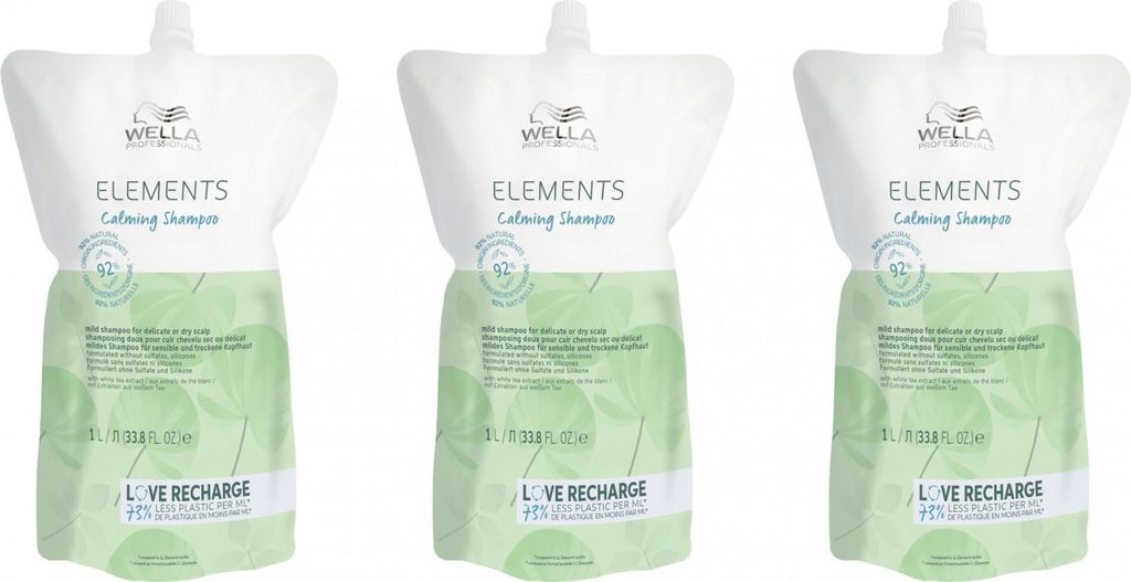 Elements Calming Shampoo Nachfüllpack 3x1000 ml