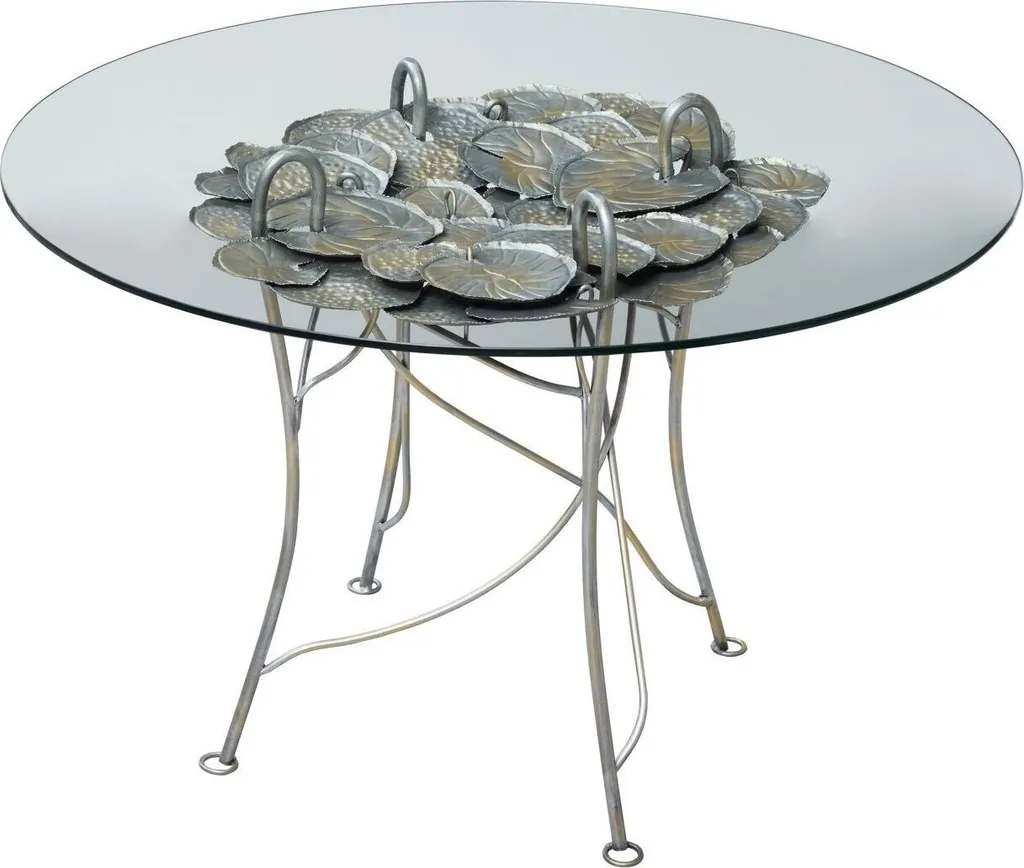 Table d'appoint DEKO plateau verre gris 107cm : design moderne et chic