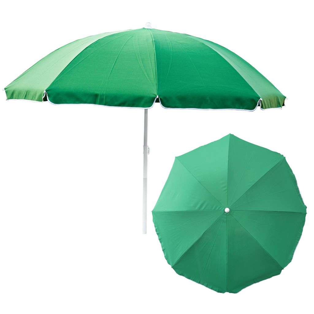 Sonnenschirm für den Garten Material Polyester / Stahl Farbe Grun Einheitliches Thema Groß D 240 cm H 230 cm Modern Funktionell