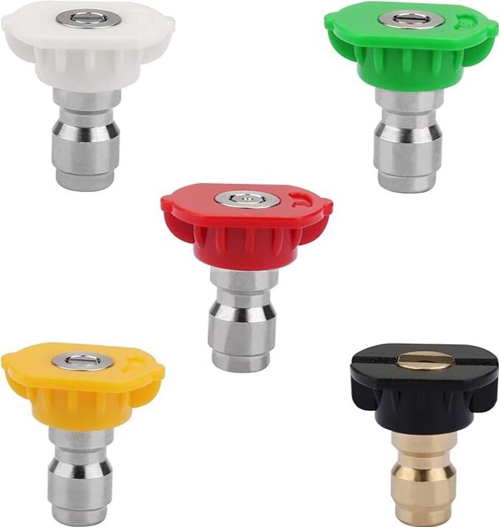 ASKSA Spruehduesen Spitzen Druckduese,Set Spruehduesen Hochdruckreiniger Spitzen,Schnellspritze der Unterlegscheibe Hochdruckduese,1/4 Zoll Schnell...