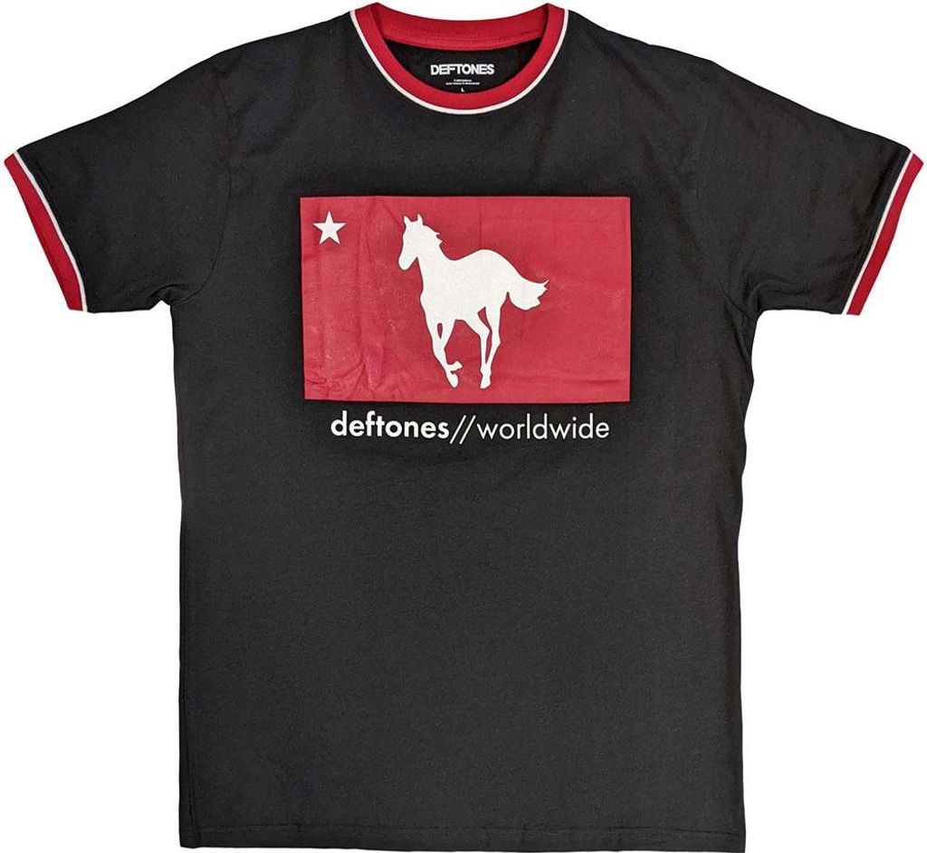 Deftones - T-Shirt für Herren/Damen Uni, Ringer-Stil RO14337 (XXL) (Schwarz)