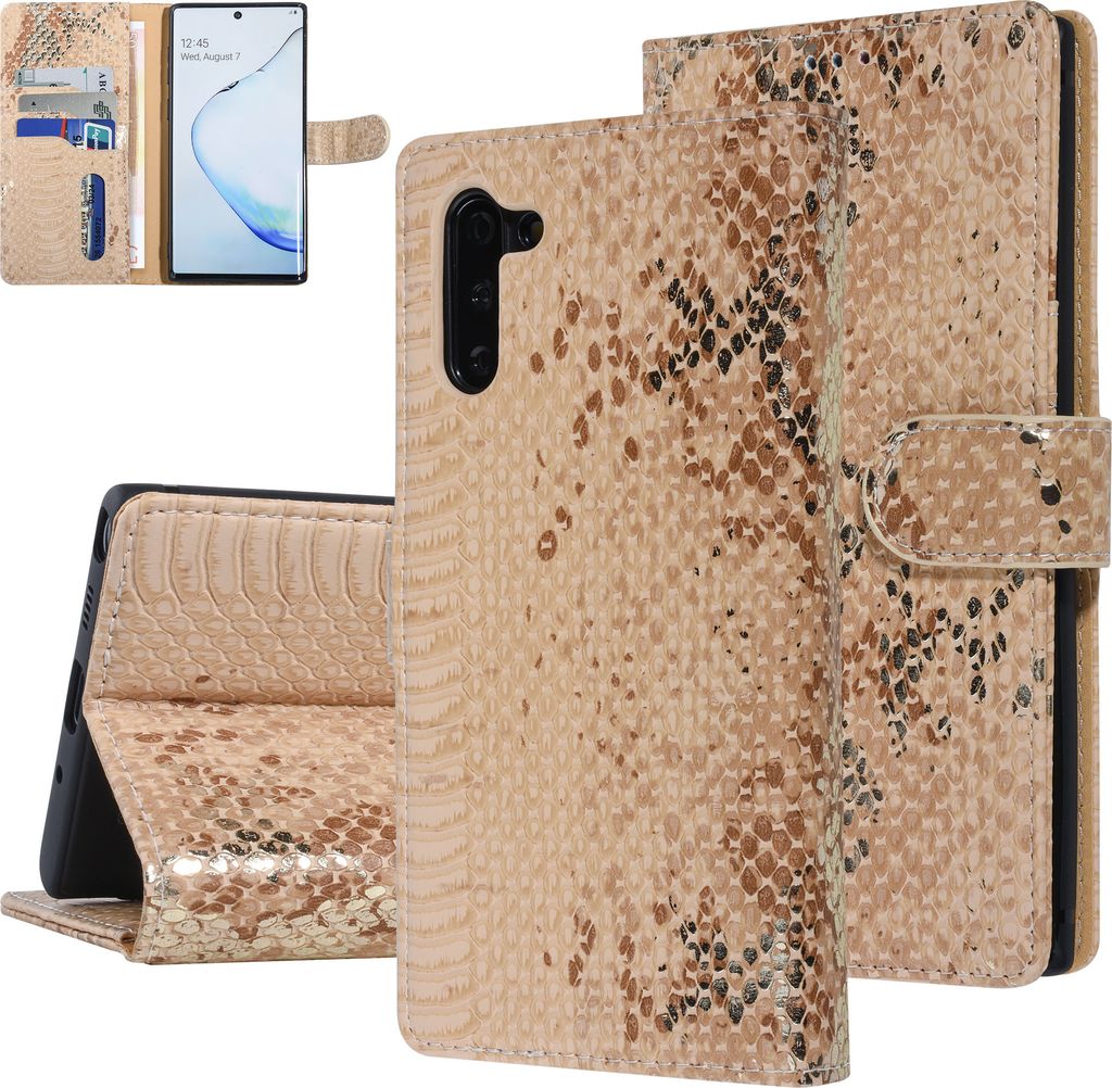 UNIQ Accessory Samsung Galaxy Note 10 Gold Snakeskin Book type case