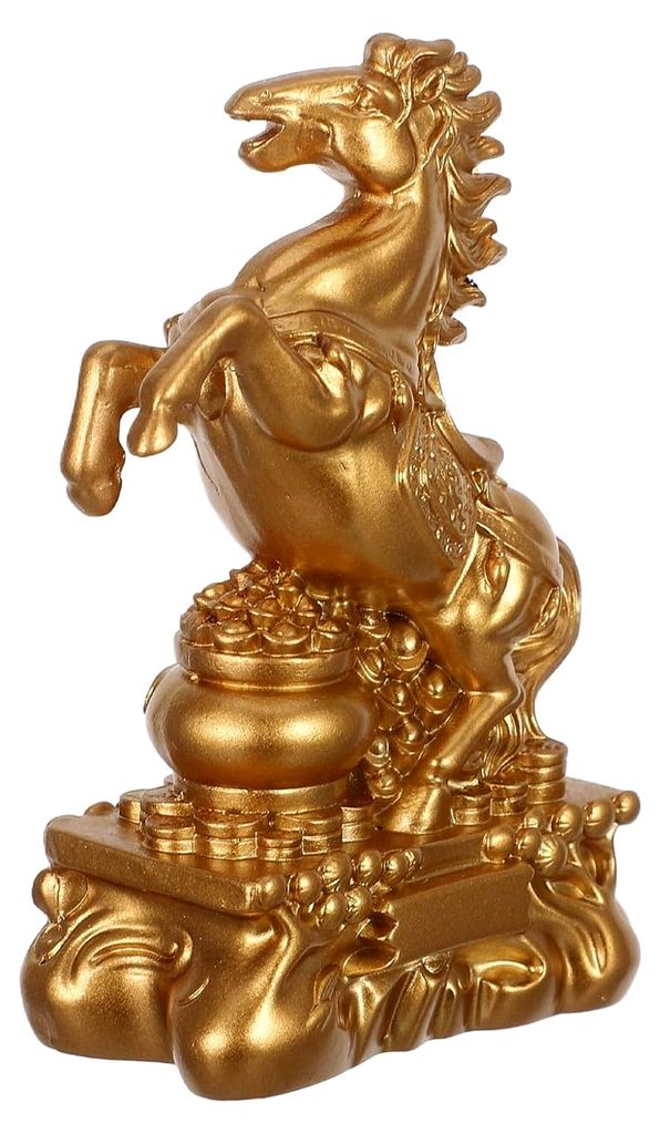 Feng-Shui Pferdeskulptur Stehendes Tierkreiszeichen Pferd Aus Kunstharz Für Büro Und Zuhause Tischdekoration Glücksbringer Reichtum Vintage Stil