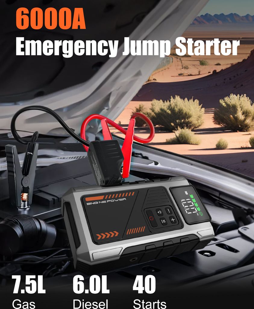 5v1 Power Bank Jump startér Startovací zařízení 150PSI Obrázek produktu 3